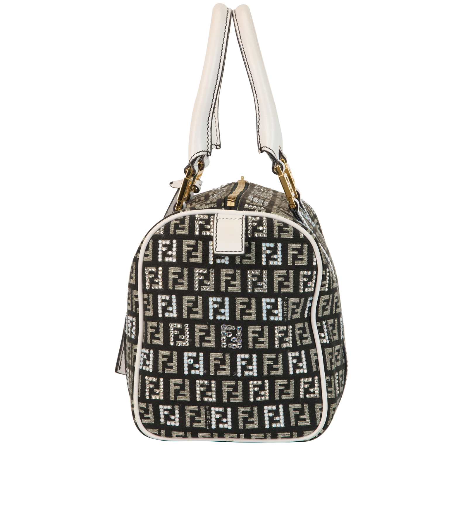 FF Boston Bag, &pound;450, Handbags, Grey, Canvas, Bottom view